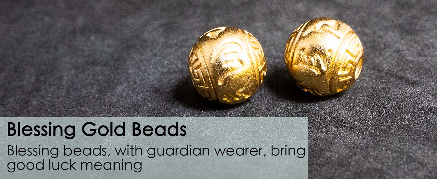 buiufish Feng Shui Bracelet 24K Gold Plated PiXiu Bracelet. Obsidian Bracelet Dragon Protection Bracelet Meditation Decompression Prayer Beads Lucky Wealth Bracelets for Men Women (12mm) feng