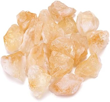 Jovivi Bulk Natural Citrine Healing Crystals Rough Stone Large 1 Raw Rock Crystals for Tumbling....