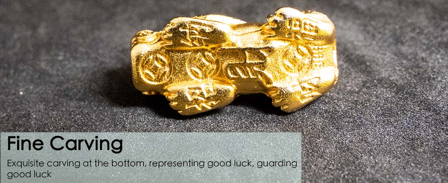 buiufish Feng Shui Bracelet 24K Gold Plated PiXiu Bracelet. Obsidian Bracelet Dragon Protection Bracelet Meditation Decompression Prayer Beads Lucky Wealth Bracelets for Men Women (12mm) pixiu